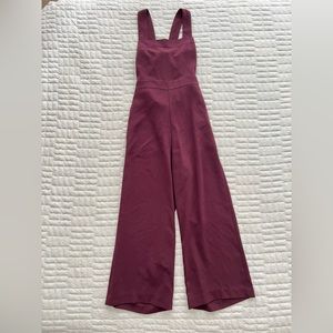 madewell plum apron jumpsuit in sz 00